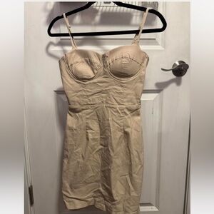 Chic Beige Bustier Dress